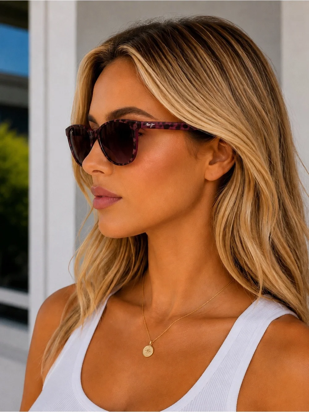 Maui Jim Ocean Polarized Sunglasses – Tortoise/Raspberry – Maui Rose – RS723-12B